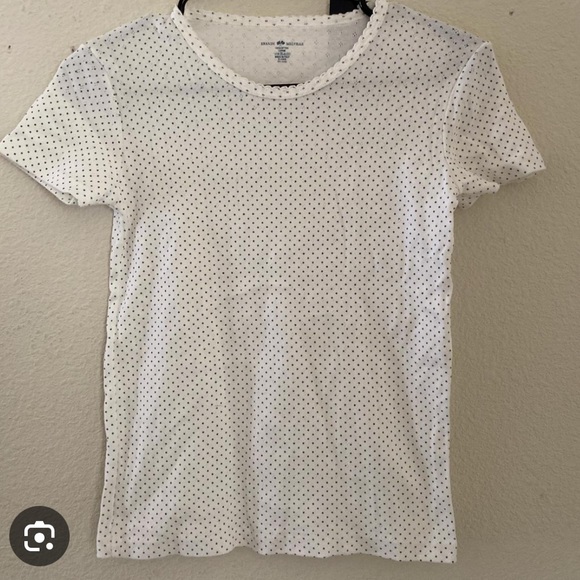 Brandy Melville Hailee Polka Dot Eyelet Tee - Picture 1 of 4
